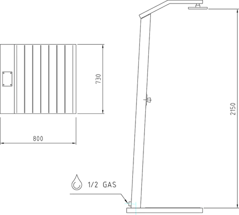 doccia solaris dimensioni